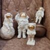 Set of 4 Decorative Astronaut Figurines - for a Stellar Home Decoration