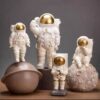 Set of 4 Decorative Astronaut Figurines - for a Stellar Home Decoration