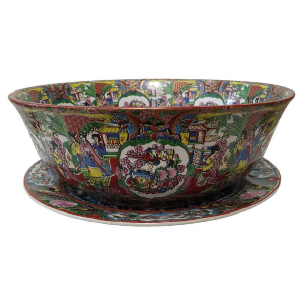 Ceramic Dinnerware Plat & Bowl - Floral & Bird Design, Microwave & Dishwasher Safe