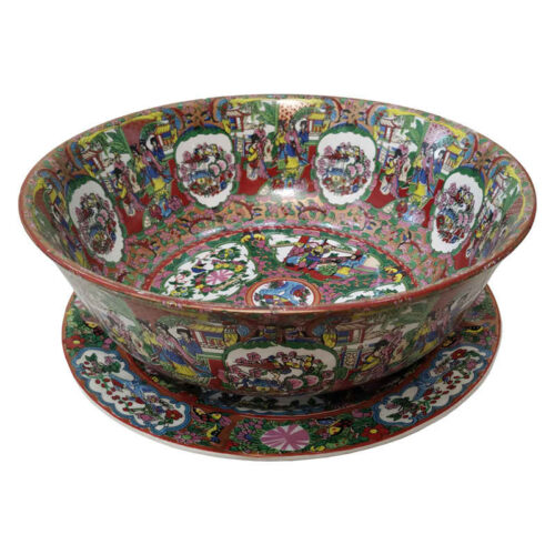 Ceramic Dinnerware Plat & Bowl – Floral & Bird Design, Microwave & Dishwasher Safe