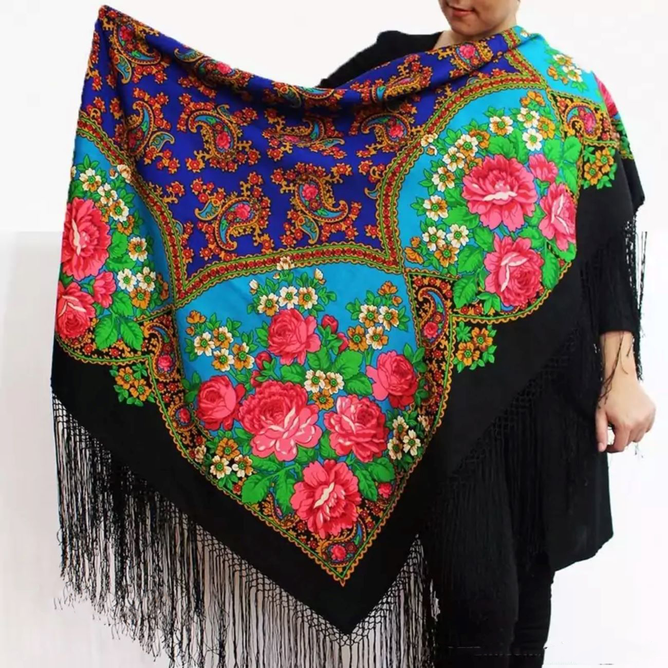 Soft and Stylish Long 100% Wool Turkmen Scarf for Ultimate Warmth and Elegance