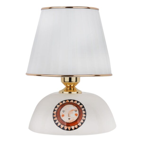 Stylish Ceramic Table Lamp with Decorative Pattern – Illuminate Your Home with Art