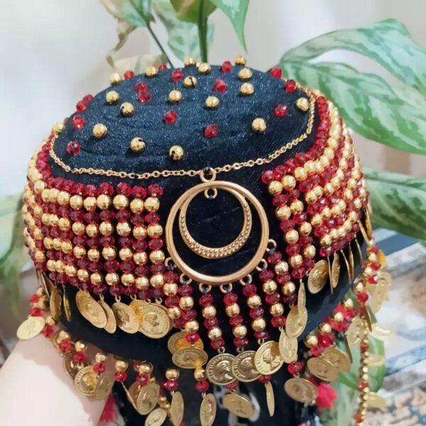 Traditional Kurdish Ethnic Hat - Perfect for Cultural Event with Coin Design