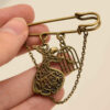 Women's Brooch with Amin Bird and Whirling Dervish Dance Design