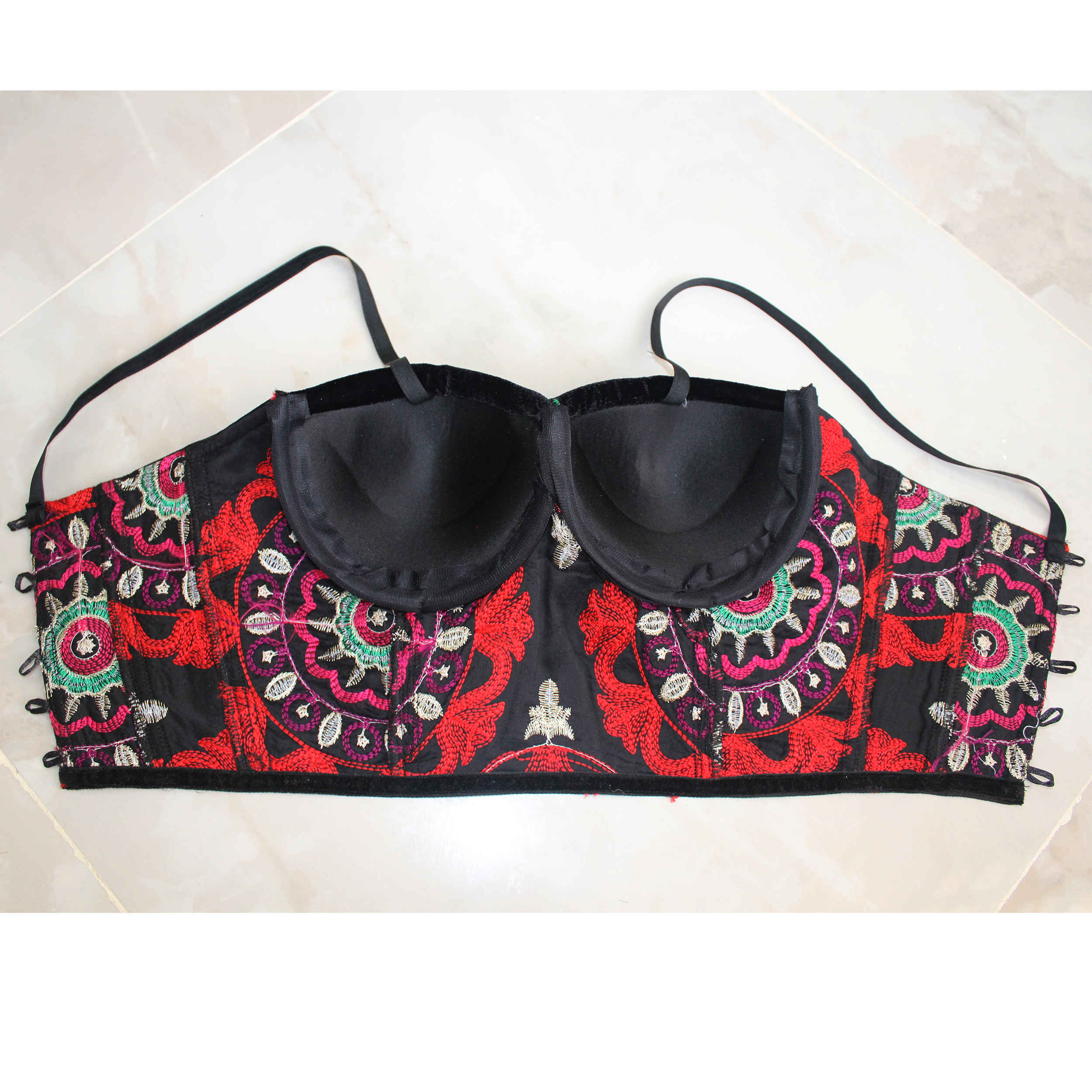 Women’s Embroidered Balochi Crop Cami Top