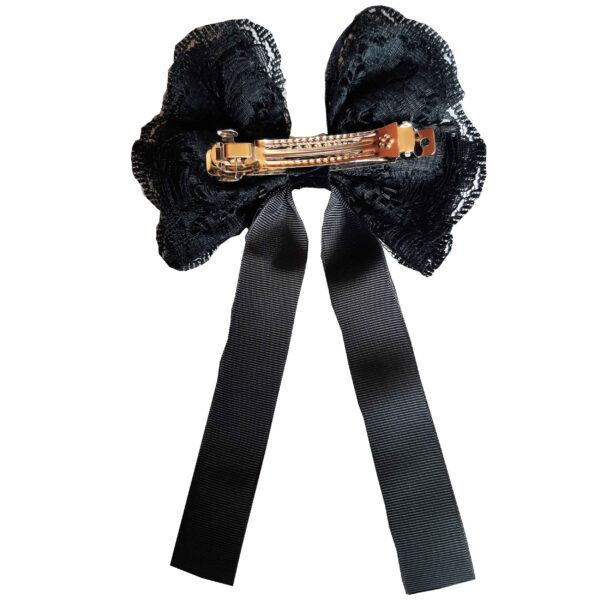 Women’s Lace Hair Clip Bow Black for All Hairstyles