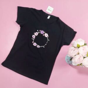 Women’s Short Sleeve Shirt with Intricate Hand Embroidery for a Stylish and Elegant Look