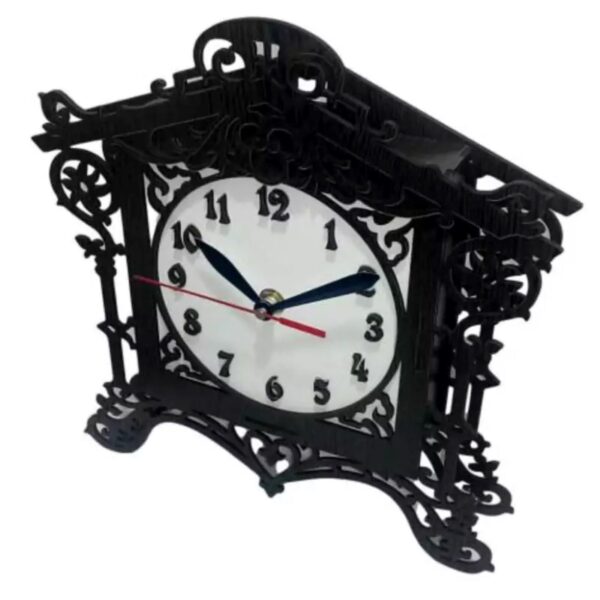 Wooden Desk Clock with Classic Persian Style – A Timeless Elegant Piece