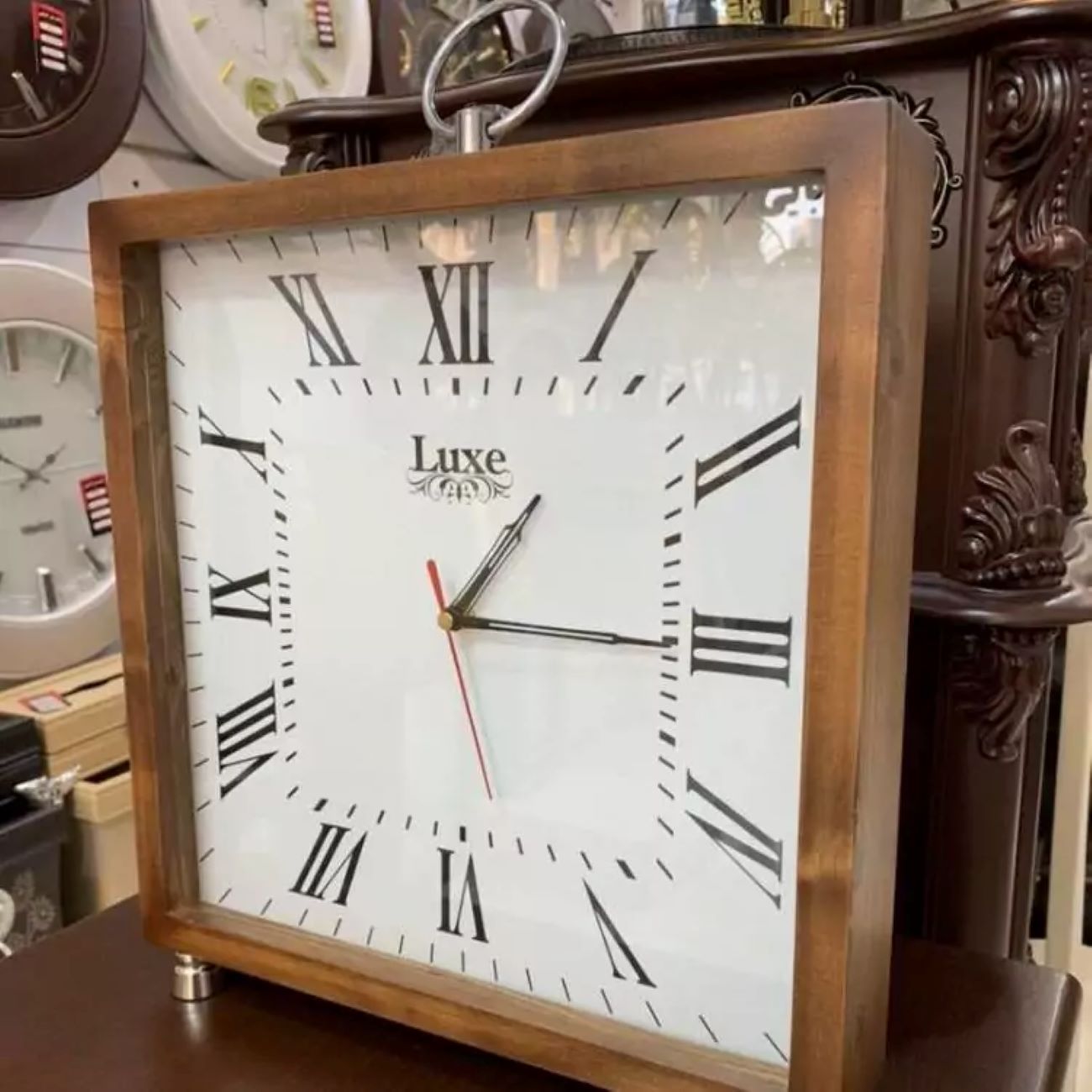 Wooden Desk Clock – A Unique Handcrafted Accent for Your Office or Home