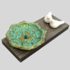 Wooden Incense Holder – Tile and Bird Design Perfect for Aromatherapy