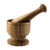 Wooden Mortar & Pestle Set Herb & Spice Grinder Model Zamasphes