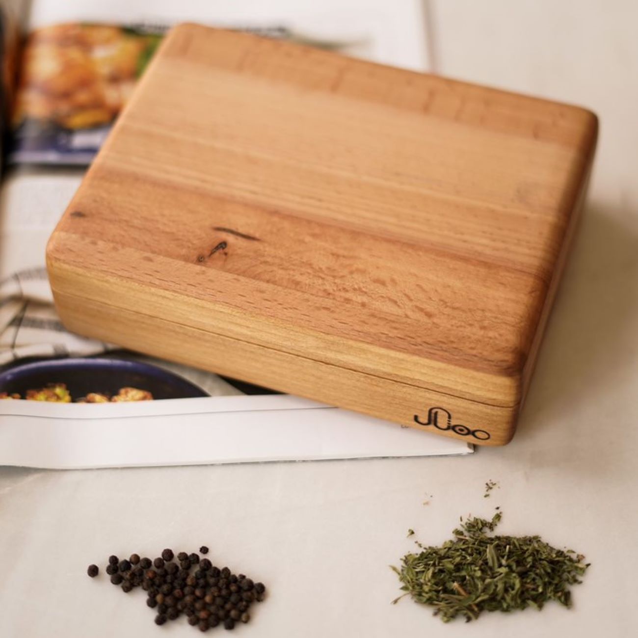 Wooden Spice Rack with 6 Boxe’s Organized Storage for Your Kitchen