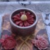 Aromatic Wood Jar Candles with Margarita Flower Design