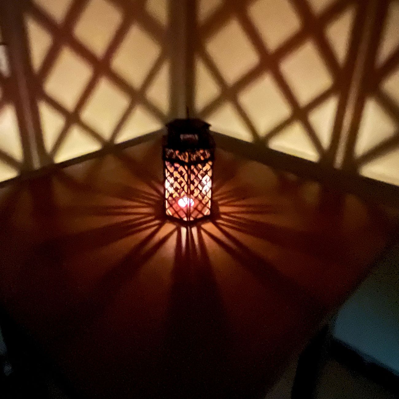 Candle Holder Lantern Design with Sama Dance Pattern