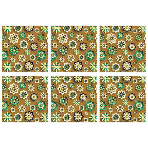 Chic Abstract Geometry Placemat Green (Set of 6)