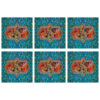 Classic Persian Miniature Placemat – Perfect for Dining Decor (Set of 6)