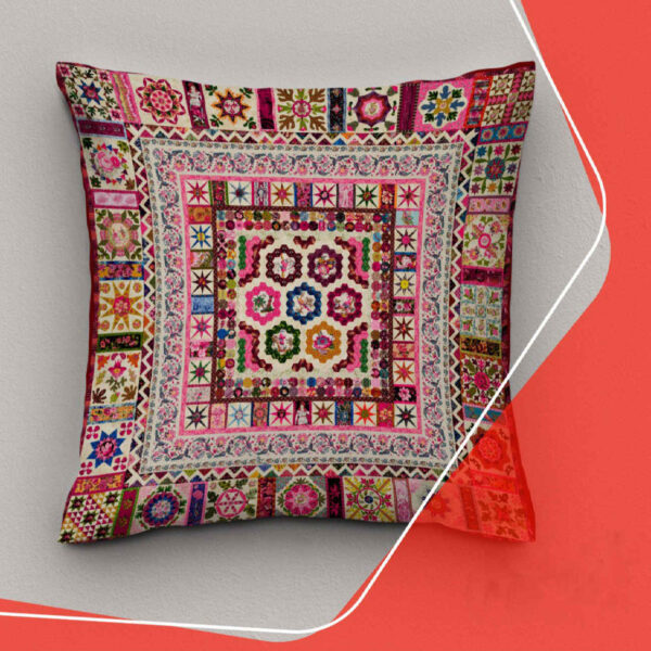 Ethnic Classic Small Geometric Pattern Cushion Cover (Set of 2)
