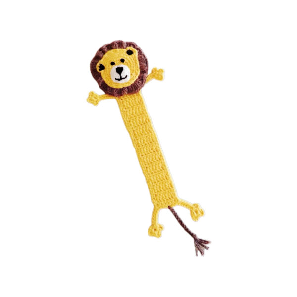 Crochet Lion Bookmark – Handmade for Enthusiastic Readers ( Set of 2)