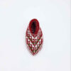 Crochet Slipper for Women- Handwoven, Traditional Style in Red with Geometric Design