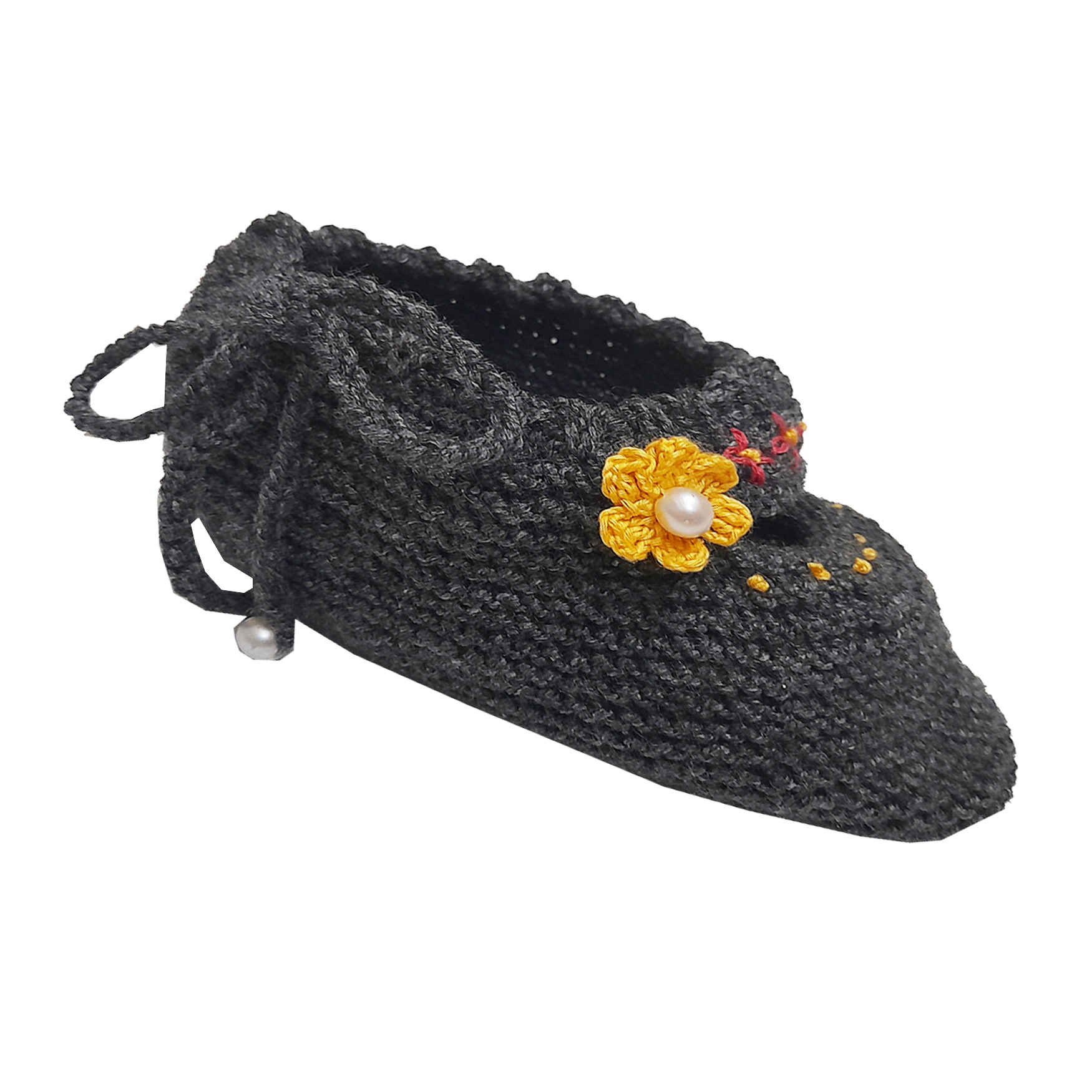 Crochet Slipper for Women- Handwoven, Traditional Style with Floral Design
