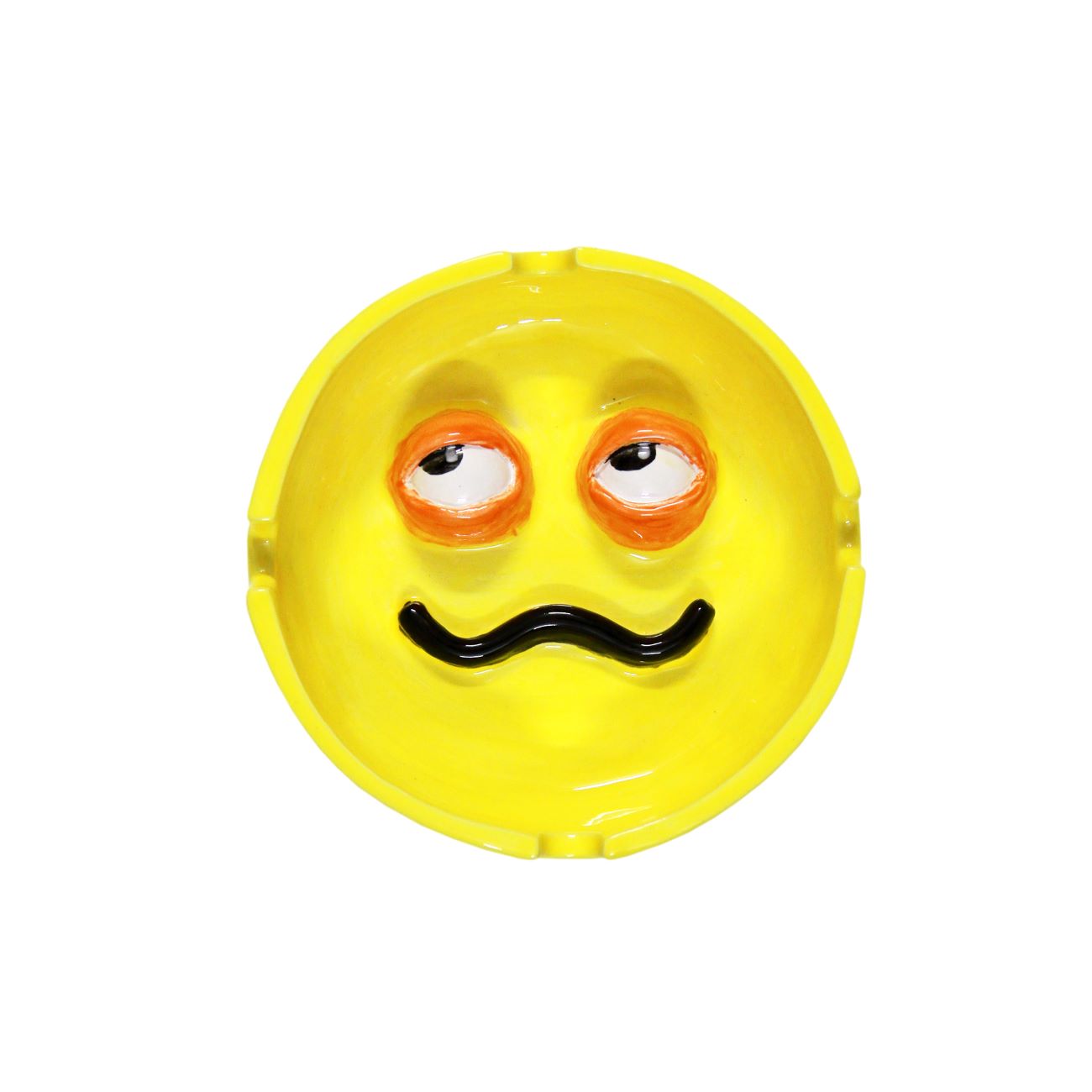 Custom Handmade Ceramic Ashtray with Trendy Sticker Design