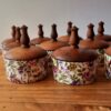 Decorative Ceramic Sugar Bowl with Wooden Lid for Classic Home Decor