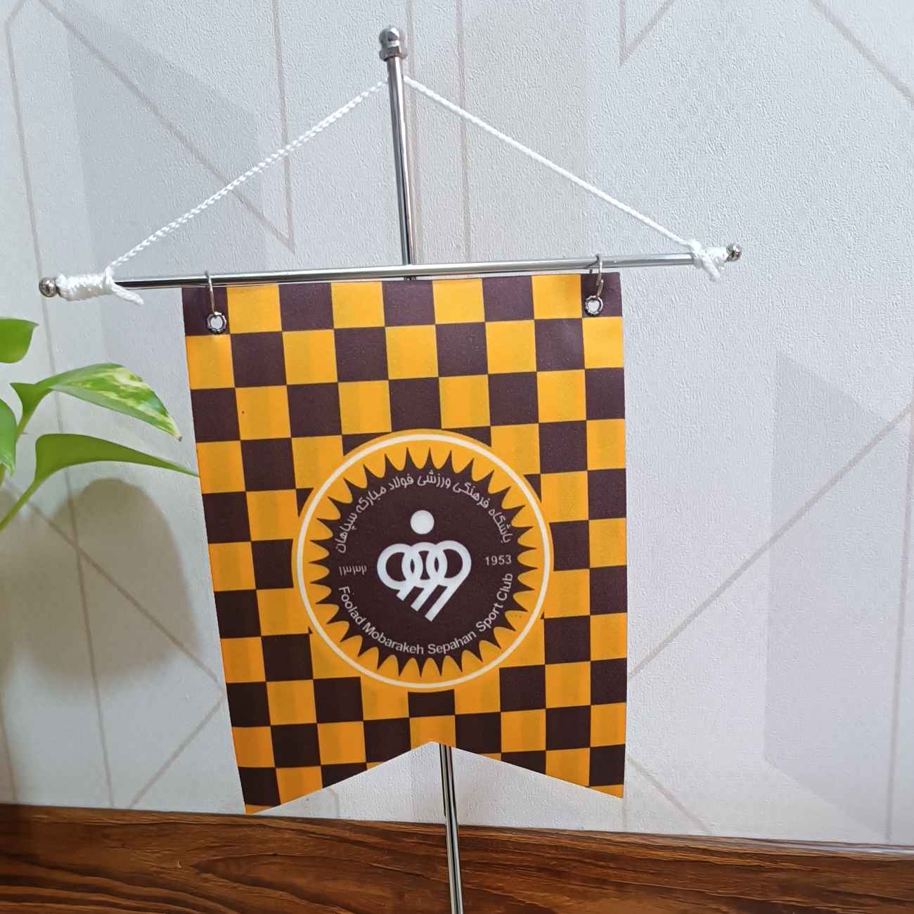 Desk Flag of Sepahan Football Team with Stone Base Suitable for Office Room