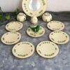 Elegant Haft Seen Set with Petal Motif & Bird Design Set of 12