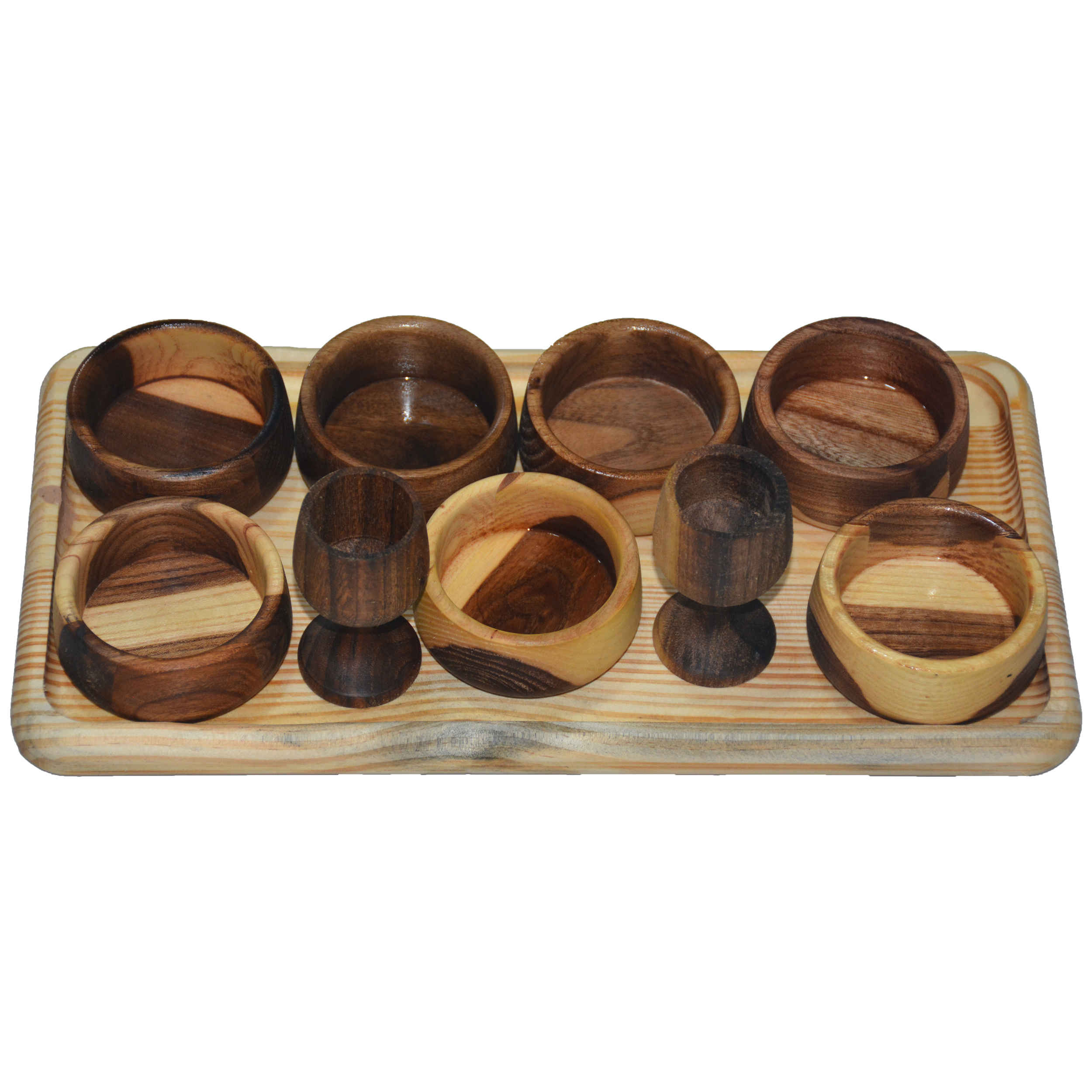 Elegant Handcrafted Wooden Haft Seen Set with Modern – A Fusion of Tradition and Style Set of 10