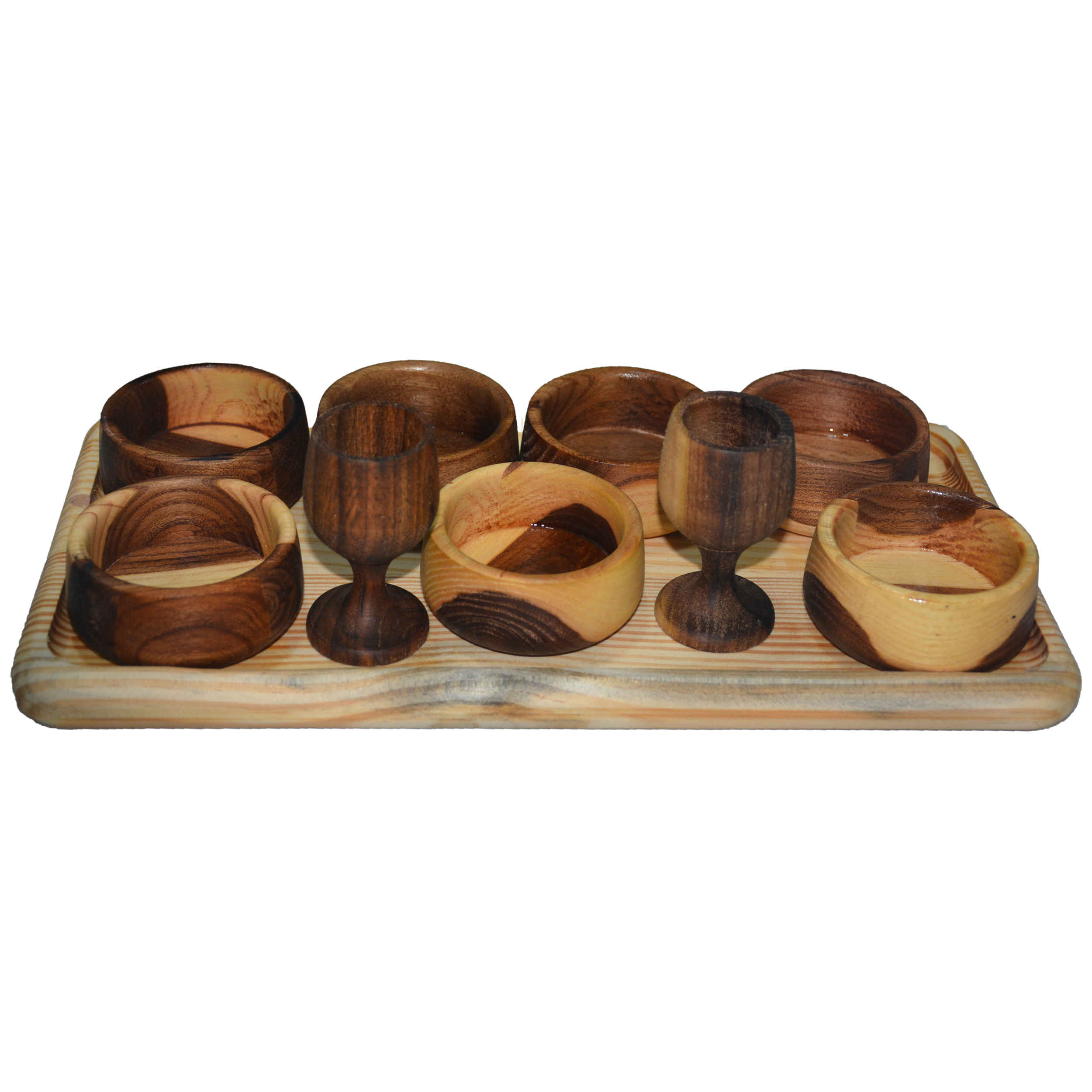 Elegant Handcrafted Wooden Haft Seen Set with Modern – A Fusion of Tradition and Style Set of 10