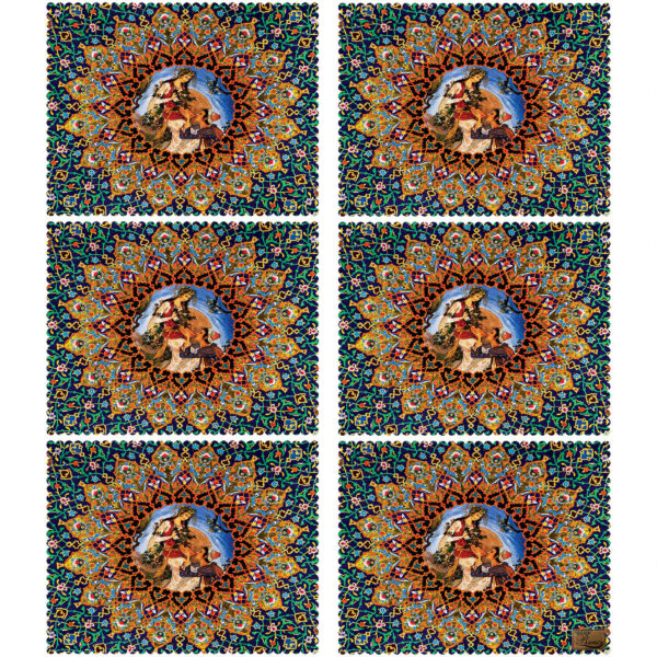 Elegant Persian Design Placemat – Inspired by Miniature Art (Set of 6)