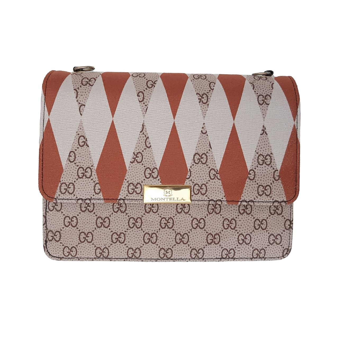 Elegant Shoulder Bag with Chain Detailing & Matching Scarf for a Perfect Outfit