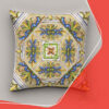 Ethnic Elegant Yellow Abstract Italian Majolica Cushion Cover (Set of 2)