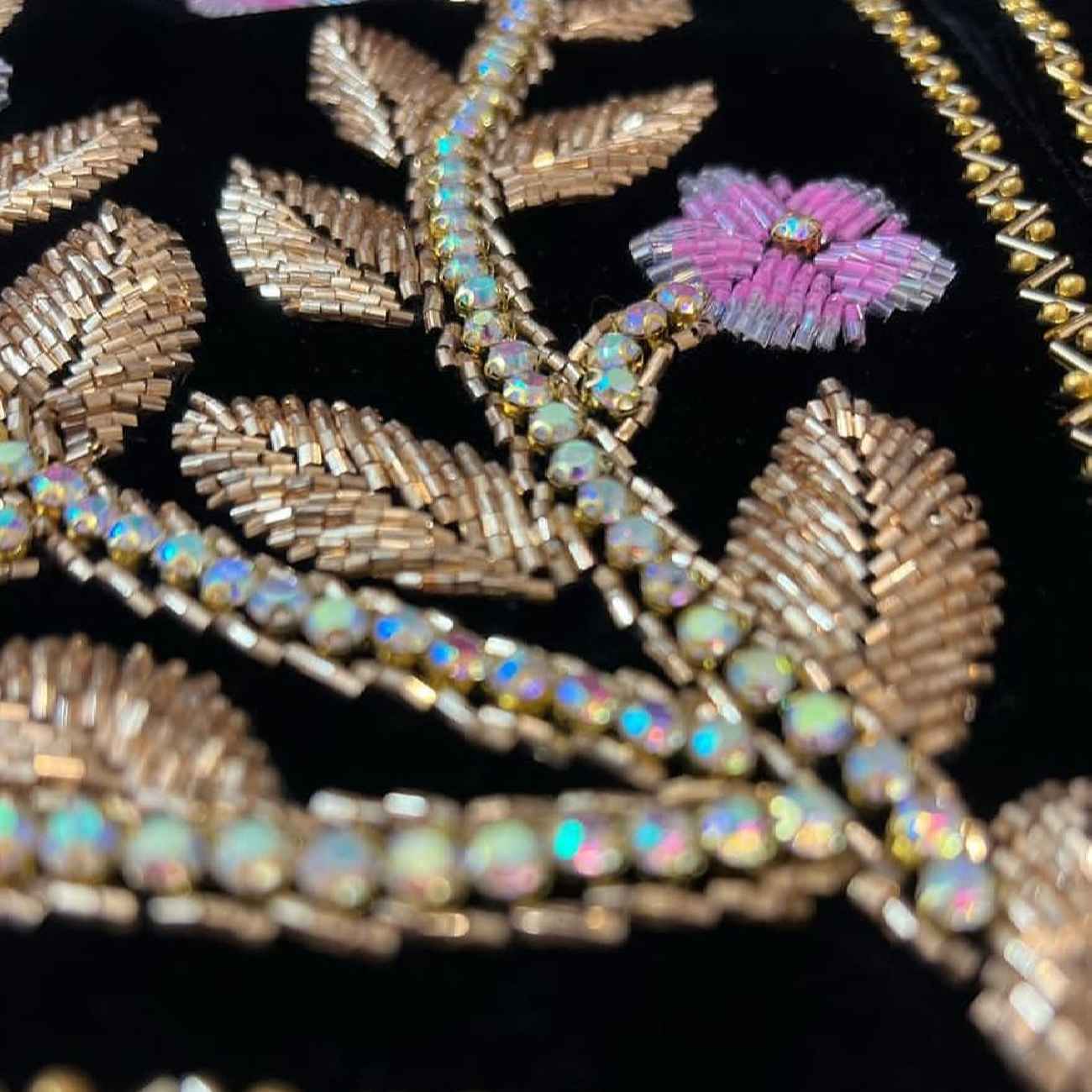 Stone Embroidery Vest for Women with Floral Design