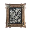 Engraved Brass Wall Frame Birds and Blossoms Design