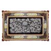 Engraved Panel Brass with Bird and Flower Design in Khatamkari Frame