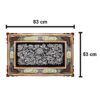 Engraved Panel Brass with Bird and Flower Design in Khatamkari Frame
