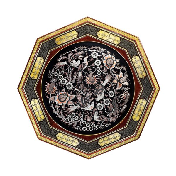 Engraved Panel of Birds & Flower – Handcrafted Materpiece with Khatamkari Frame