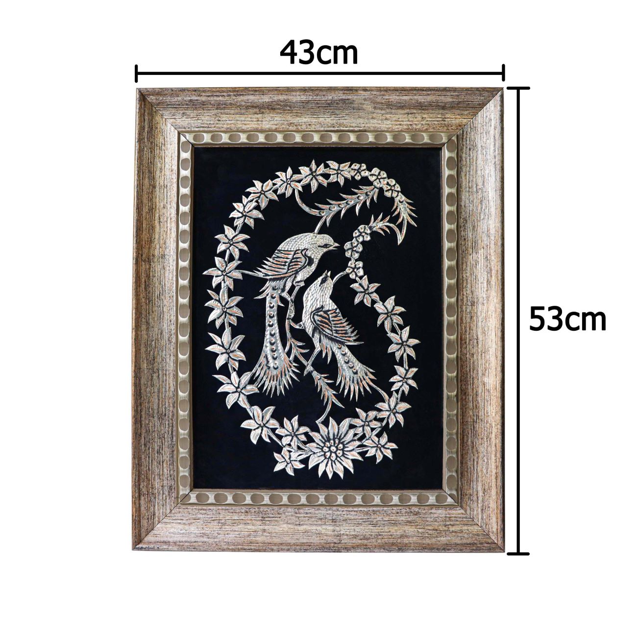 Engraved Panel of Two Birds with Boteh Jegheh Design