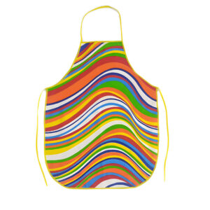 Fantasy Kitchen Apron with Curve Pattern