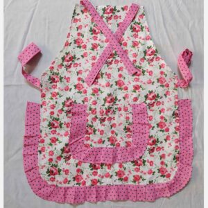 Fantasy Kitchen Apron with Rose Pattern