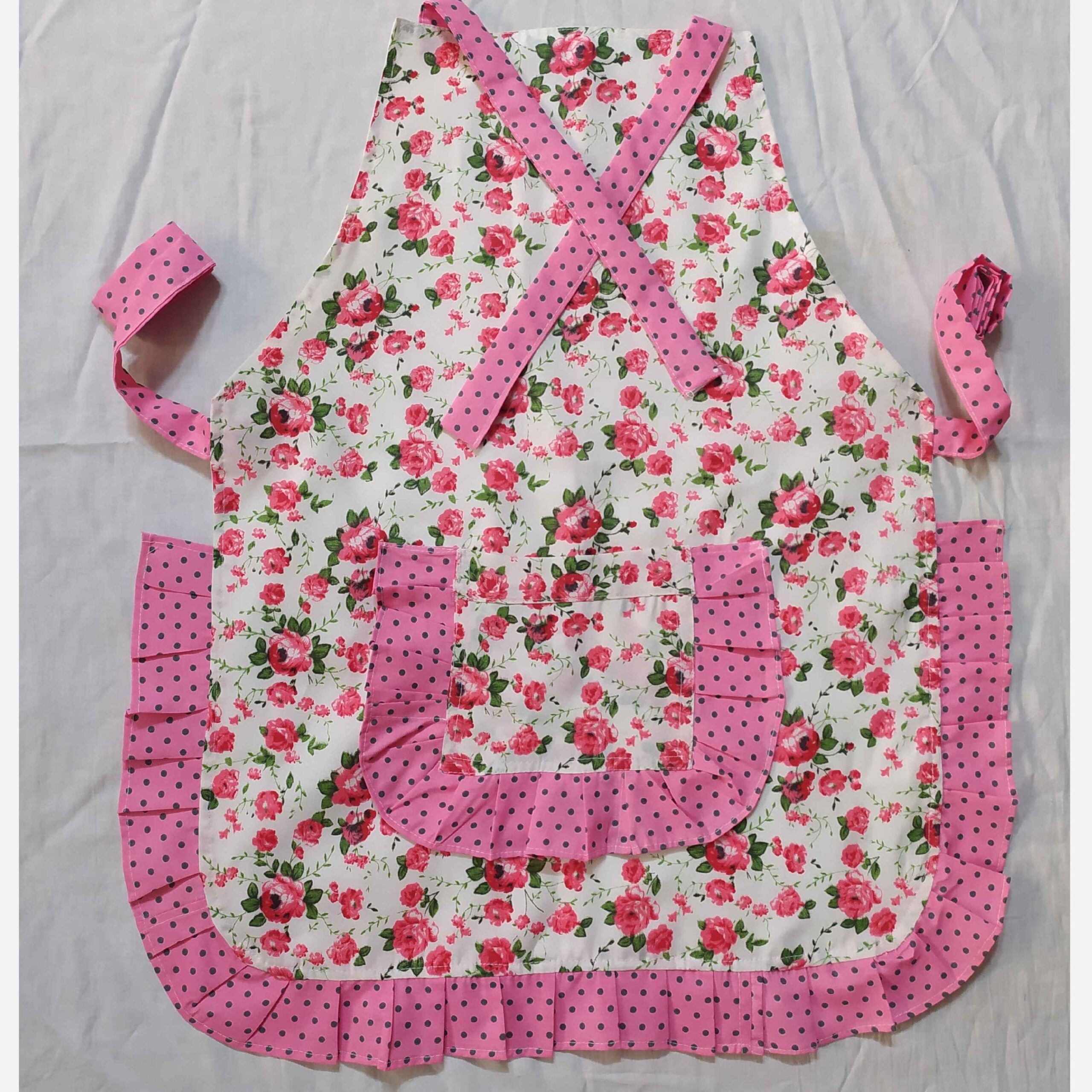 Fantasy Kitchen Apron with Rose Pattern