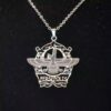 Faravahar and Persepolis Necklace with Premium Silver Stainless Steel Chain