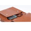 Fashionable Artificial Leather Messenger Bag with Adjustable Shoulder Strap