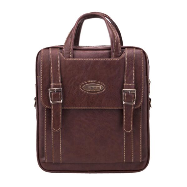 Fashionable Artificial Leather Messenger Bag with Adjustable Shoulder Strap