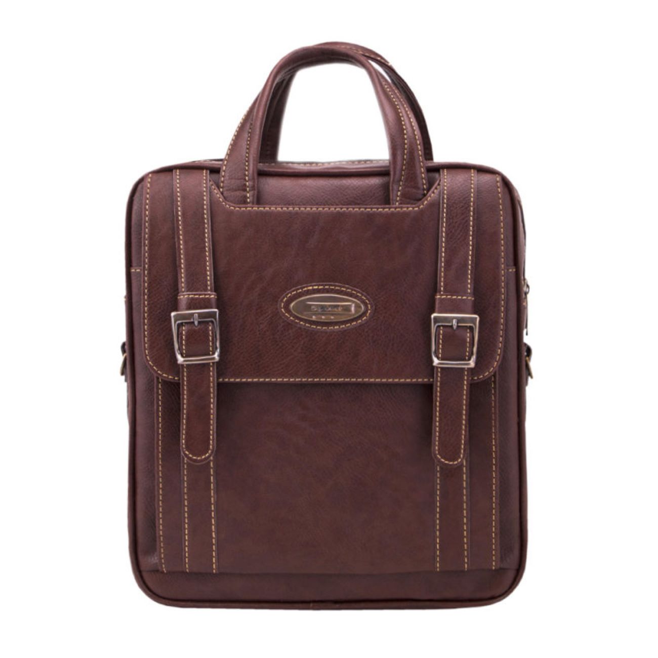 Fashionable Artificial Leather Messenger Bag with Adjustable Shoulder Strap