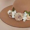 Fedora Shapoo Hat with Floral Pattern – Modern Elegance in Every Detail