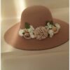 Fedora Shapoo Hat with Floral Pattern – Modern Elegance in Every Detail