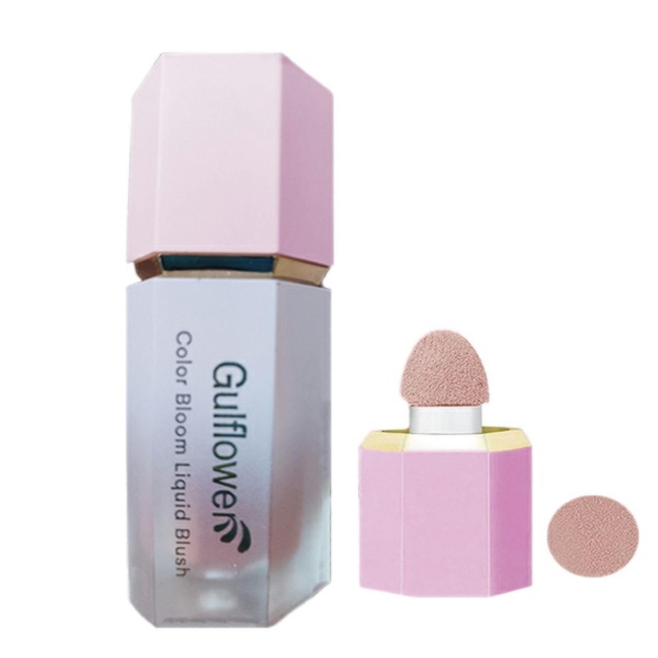 GulFlower Liquid Blush – Flawless Blending, Soft Sponge Applicator, No. 04 (Pack of 2)