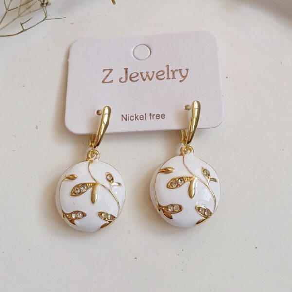 Steel Minakari Handcrafted Blossom Drop Earrings – Elegant & Unique